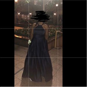 Wine color prom dress